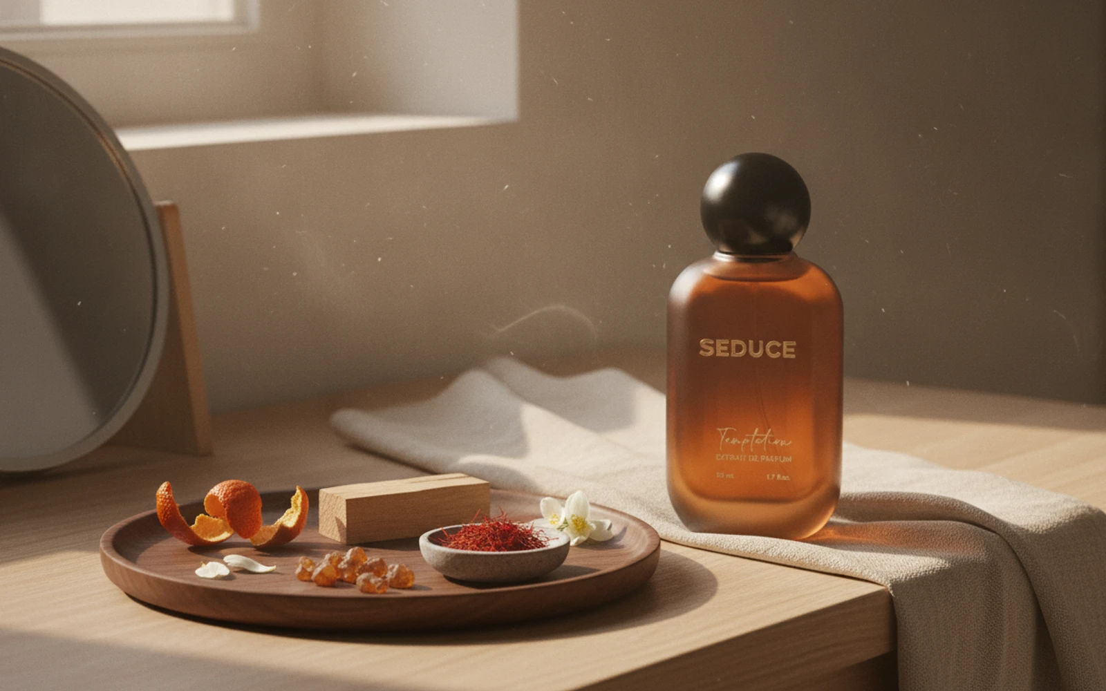 Ilustrasi untuk artikel: Keluarga Aroma Parfum: Panduan Lengkap Citrus, Woody, Amber, Musk, dan Lainnya